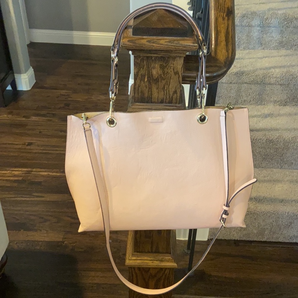 Calvin Klein large reversible tote blush/beige